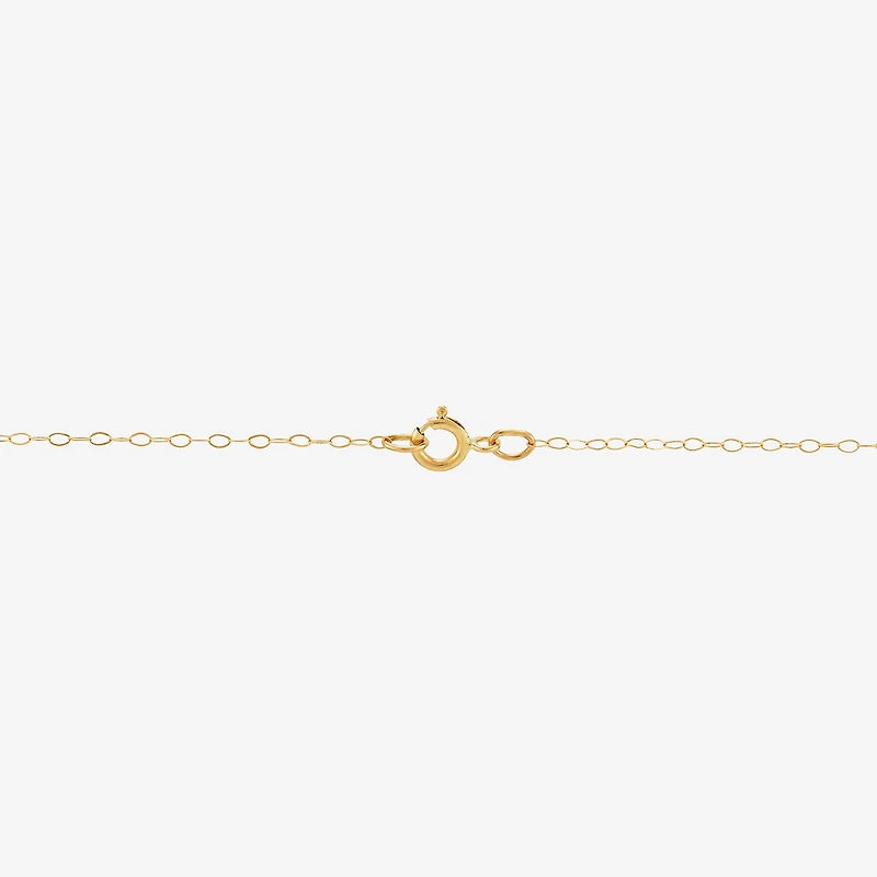 Womens 10K Two Tone Gold Heart 18 Inch Pendant Necklace
