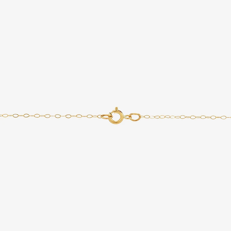 Womens 10K Two Tone Gold Moon Star 18 Inch Pendant Necklace