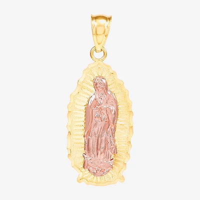 Our Lady Of Guadalupe Unisex Adult 14K Gold Oval Pendant