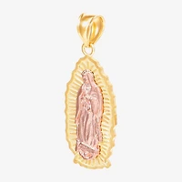 Our Lady Of Guadalupe Unisex Adult 14K Gold Oval Pendant