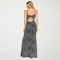 Trixxi Womens Juniors Square Neck Sleeveless Glitter Diamond Bodycon Dress