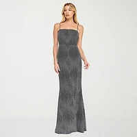 Trixxi Womens Juniors Square Neck Sleeveless Glitter Diamond Bodycon Dress