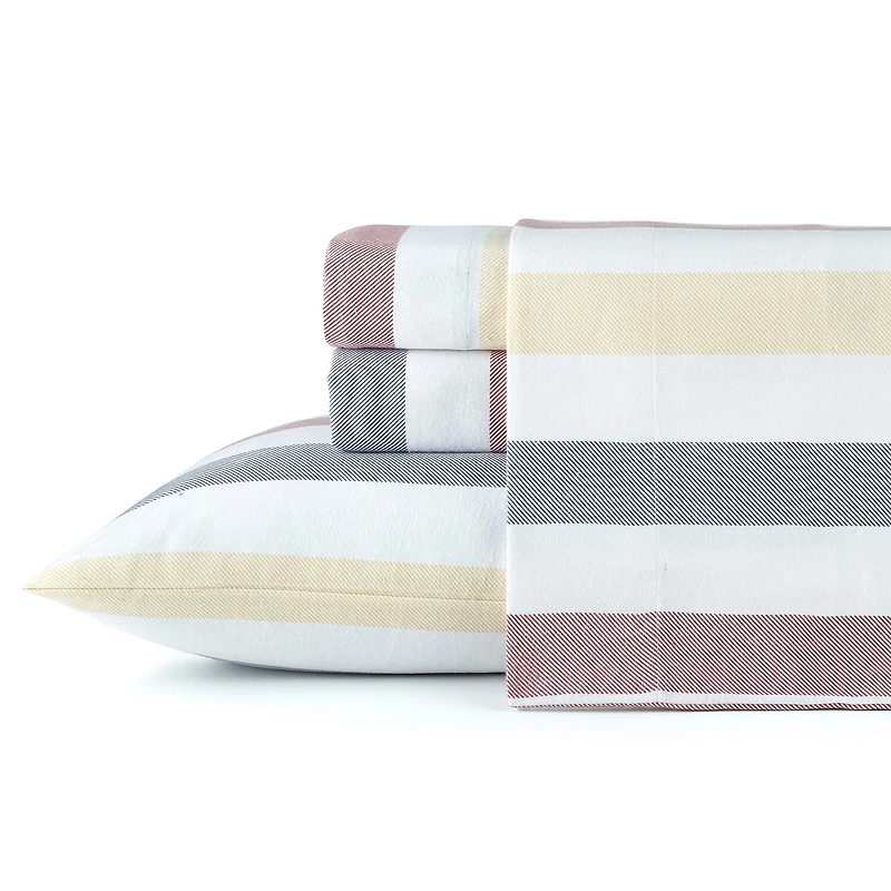 Pointehaven Cotton Brushed 180 Gsm Printed Flannel Sheet Set