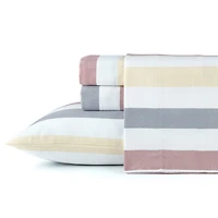 Pointehaven Cotton Brushed 180 Gsm Printed Flannel Sheet Set