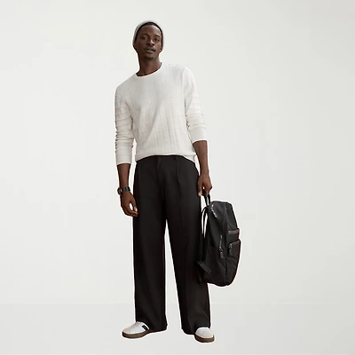 Stylus At Ease Wide Leg\N Mens Regular Fit Pleated Pant