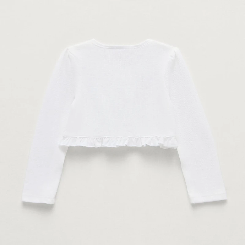 Bonnie Jean Toddler Girls Round Neck Long Sleeve Button Cardigan