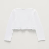 Bonnie Jean Toddler Girls Round Neck Long Sleeve Button Cardigan