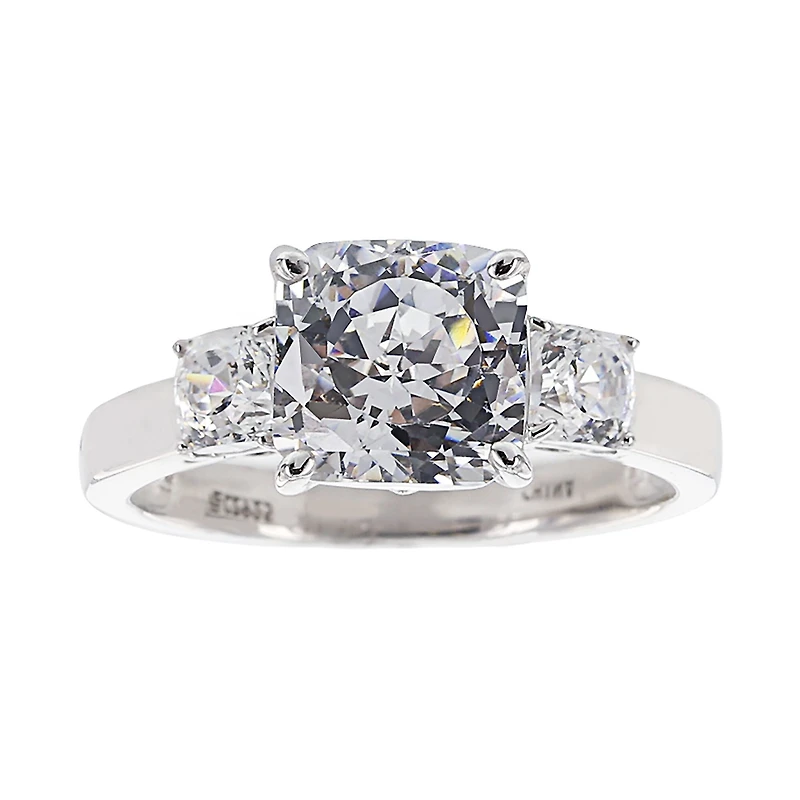 100 Facets by DiamonArt® Sterling Silver Cubic Zirconia Bridal Set