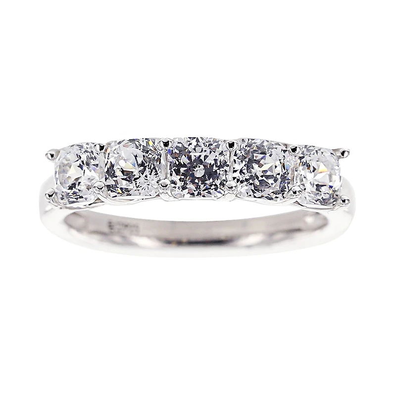 100 Facets by DiamonArt® Sterling Silver Cubic Zirconia Bridal Set