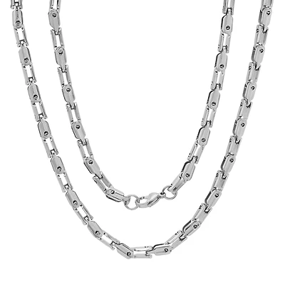 Mens Stainless Steel Hypoallergenic 24 Inch Mariner Chain Necklace