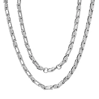 Mens Stainless Steel Hypoallergenic 24 Inch Mariner Chain Necklace