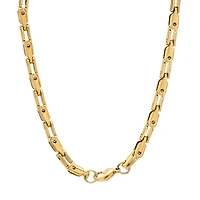 Mens 18K Gold Over Stainless Steel Hypoallergenic 24 Inch Mariner Chain Necklace