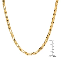Mens 18K Gold Over Stainless Steel Hypoallergenic 24 Inch Mariner Chain Necklace