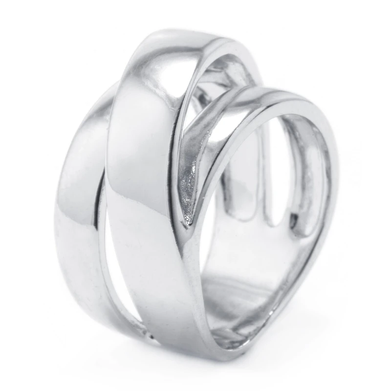 Sparkle Allure Womens 7.5MM Pure Silver Over Brass Band