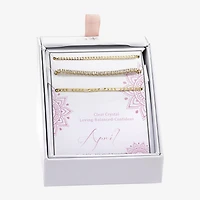 Sparkle Allure Birthstone Womens Red Crystal Bracelet Set