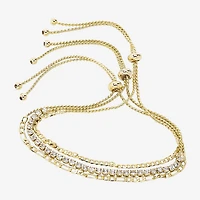 Sparkle Allure Birthstone Womens Red Crystal Bracelet Set