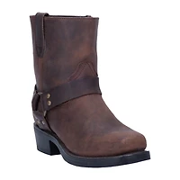 Dingo Mens Block Heel Motorcycle Boots Rev Up