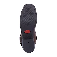 Dingo Mens Block Heel Motorcycle Boots Rev Up