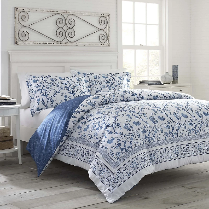 Laura Ashley Charlotte Floral Reversible Duvet Cover Set