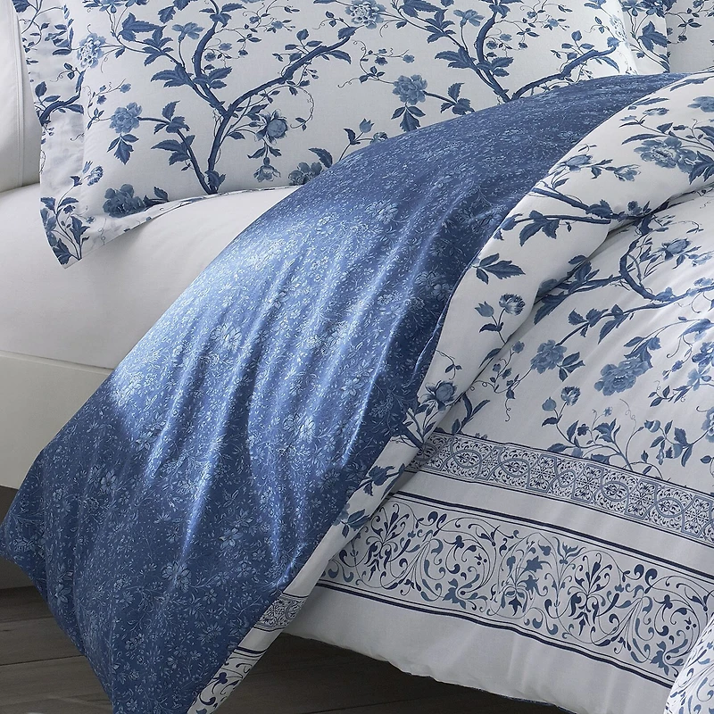 Laura Ashley Charlotte Floral Reversible Duvet Cover Set