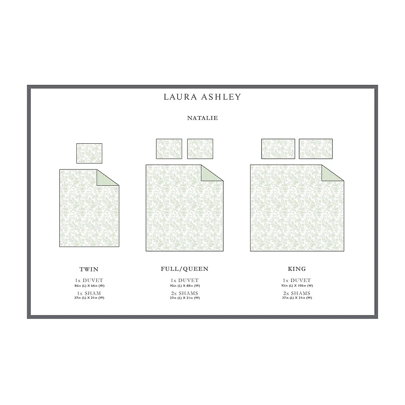 Laura Ashley Natalie Floral Reversible Duvet Cover Set