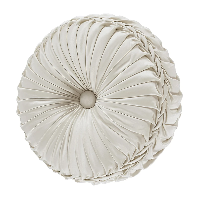 Queen Street La Grande Ivory Round Throw Pillow
