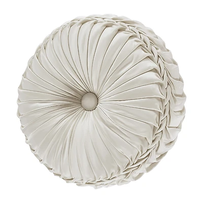 Queen Street La Grande Ivory Round Throw Pillow