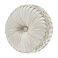 Queen Street La Grande Ivory Round Throw Pillow