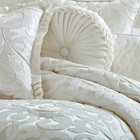 Queen Street La Grande Ivory Round Throw Pillow