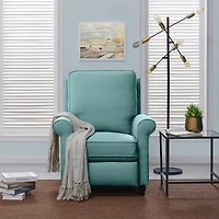 ProLounger Keaton Transitional Roll-Arm Push Back Recliner in Linen