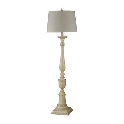 Stylecraft Bourgault Antique Beige Farmhouse Floor Lamp