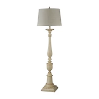 Stylecraft Bourgault Antique Beige Farmhouse Floor Lamp