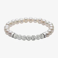 Womens White Cultured Freshwater Pearl Sterling Silver 2-pc. Jewelry Set