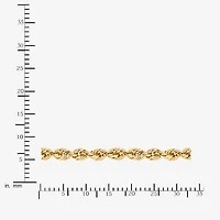 14K Gold 16 - 30 Inch Semi-Solid Sparkle Rope Chain Necklace