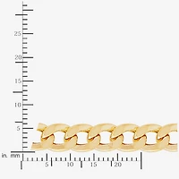 Made In Italy Mens 10K Yellow Gold 22" 6mm Semi-Solid Curb Chain Necklace