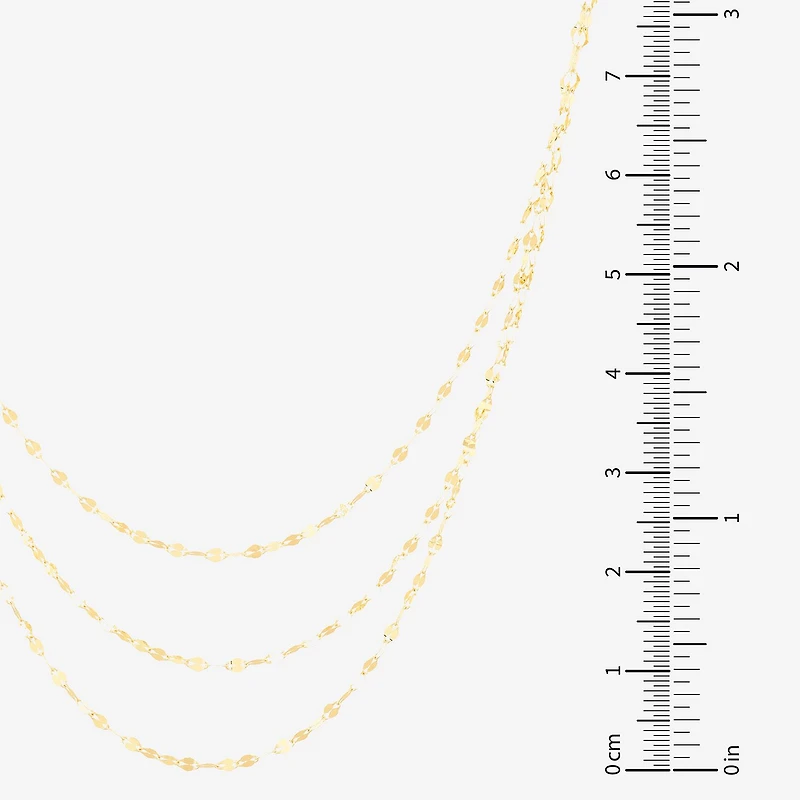 Gold Addiction Womens 14K Gold 17 Inch Link Necklace