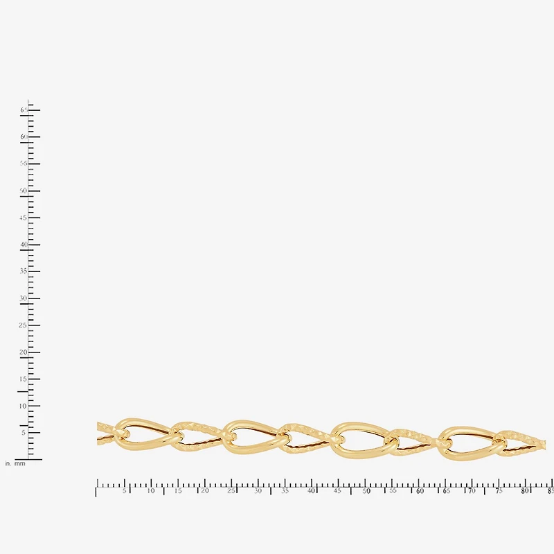 Mia Oro Womens 14K Gold 20 Inch Cable Chain Necklace