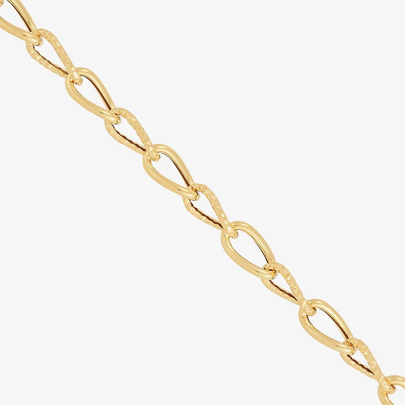 Mia Oro Womens 14K Gold 7.5 Inch Link Bracelet