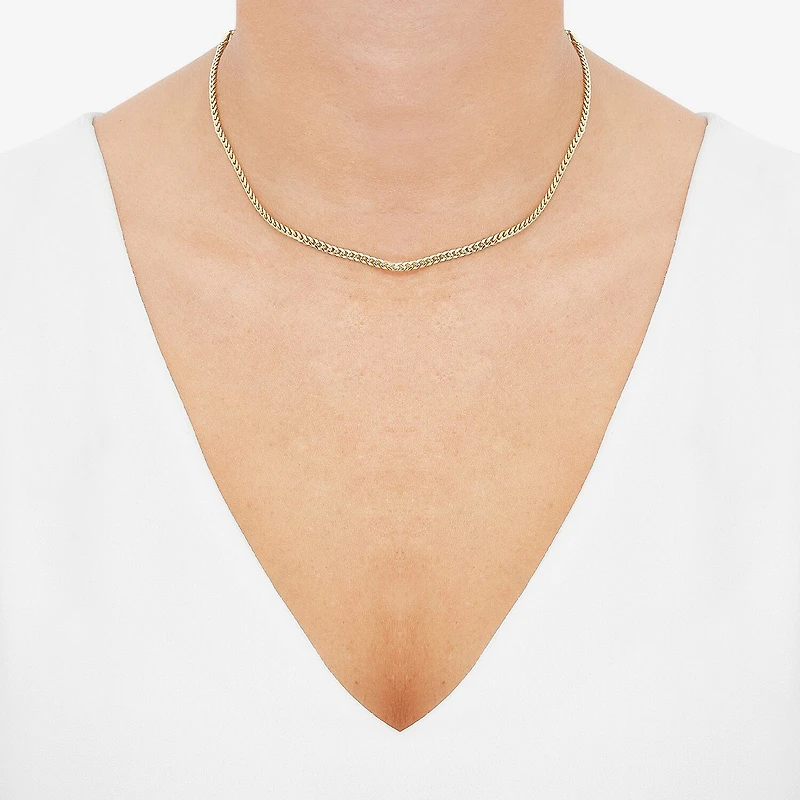 Girls 14K Gold 13 Inch Cuban Chain Necklace