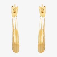 Womens 14K Gold 11.5mm Round Hoop Earrings