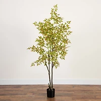 Nearly Natural 6' Green Nandina Indoor Artificial Tree