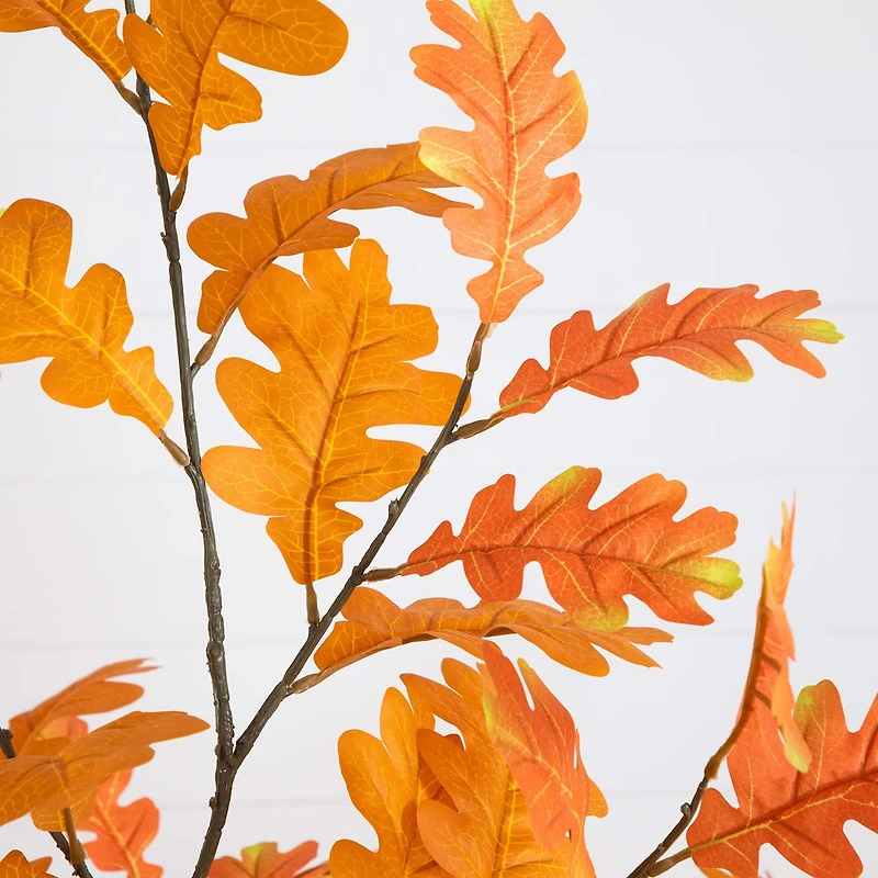 Nearly Natural 6' Orange Oak Indoor Artificial Tree