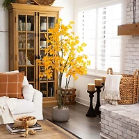 Nearly Natural 6' Orange Oyama Magnolia Indoor Artificial Tree