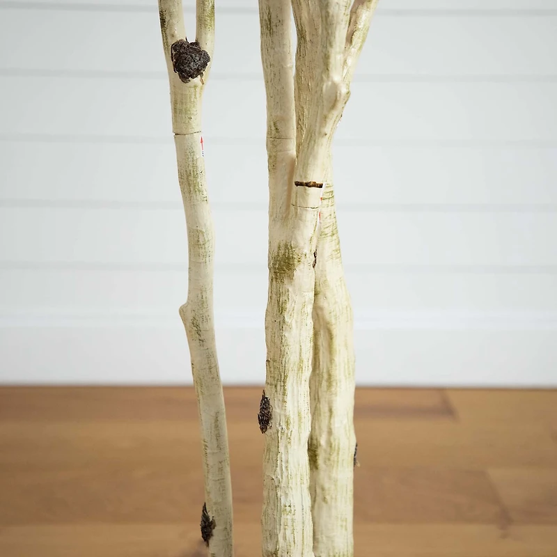 Nearly Natural 9' Orange Autumn Birch Indoor Artificial Tree