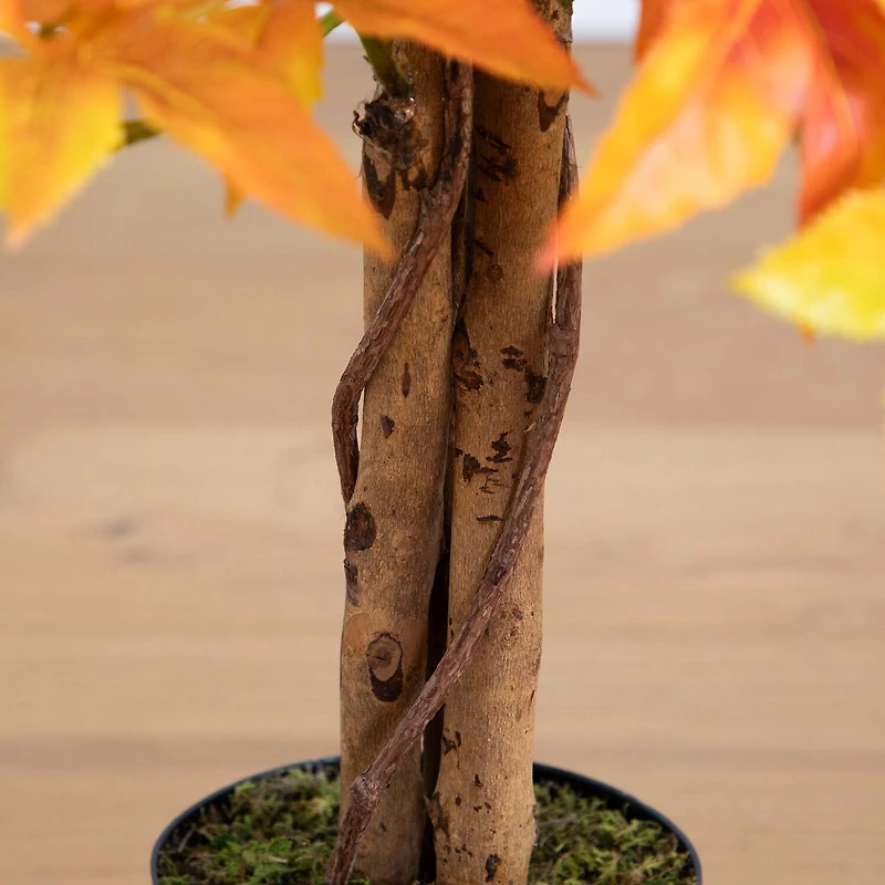 Nearly Natural 3' Autumn Deluxe Maple Indoor Artificial Tree
