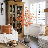 Nearly Natural 6'  Autumn Paper Birch Indoor Artificial Tree