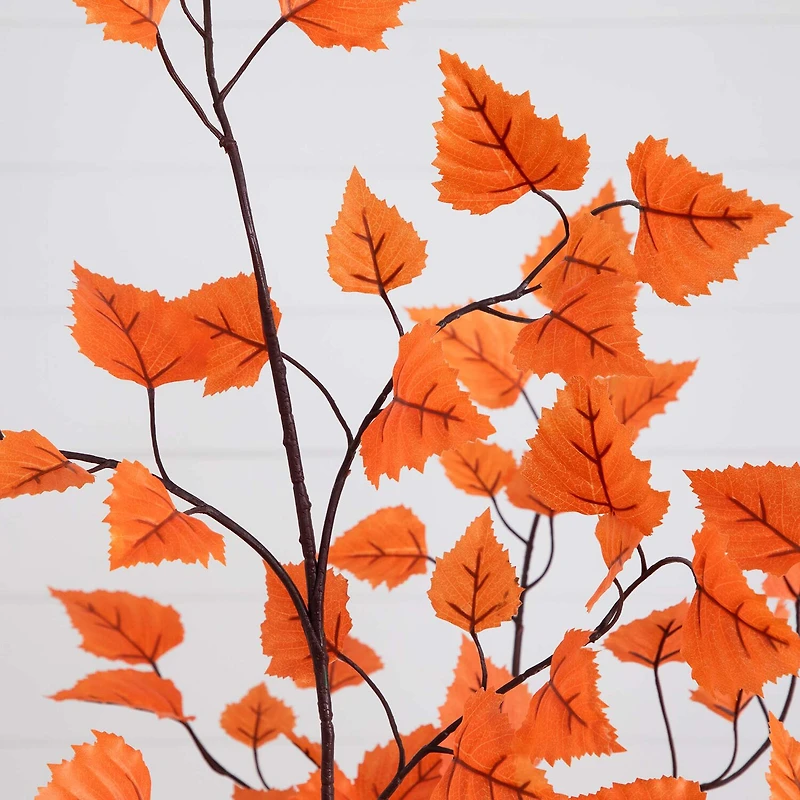 Nearly Natural 6' Autumn Paper Birch Indoor Artificial Tree