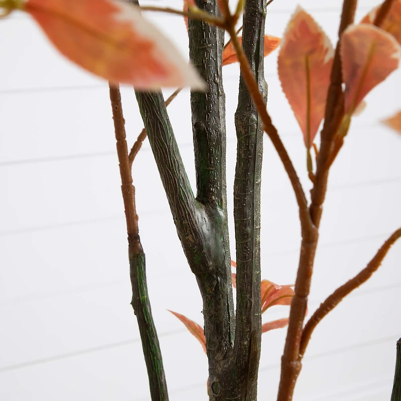 Nearly Natural 6' Orange Pieris Indoor Artificial Tree
