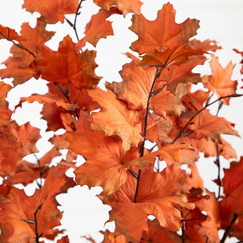 Nearly Natural 4' Orange Smoky Maple Indoor Artificial Tree