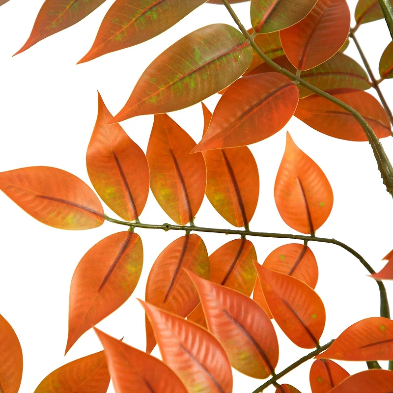 Nearly Natural 4' Orange Sumac Indoor Artificial Tree